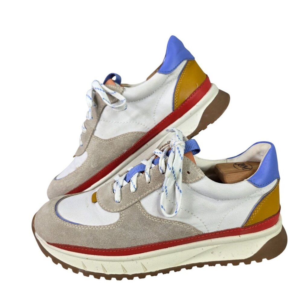 Womens Madewell Colorblock Kickoff Trainer Sneakers Shoes Suede Leather 9.5M